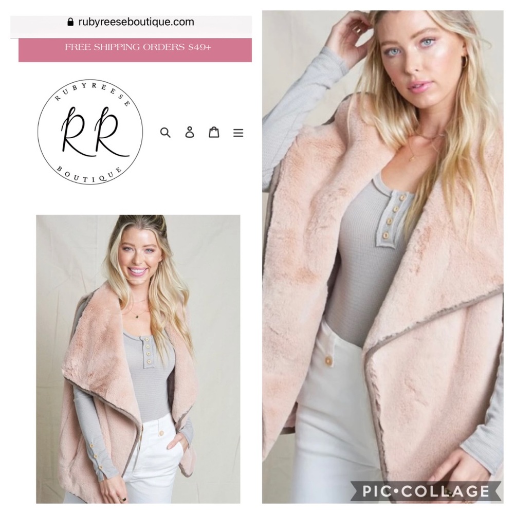 Faux fur vest